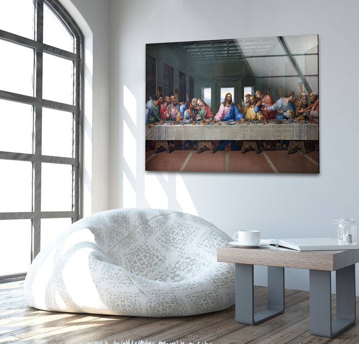 Last Supper Leonarda Da Vinci Glass Wall Art large glass photo prints, glass wall photos
