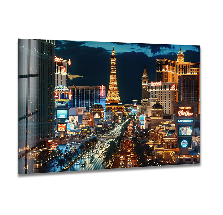 City Las Vegas Glass Wall Art