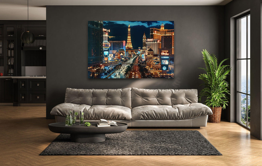 City Las Vegas Glass Wall Art