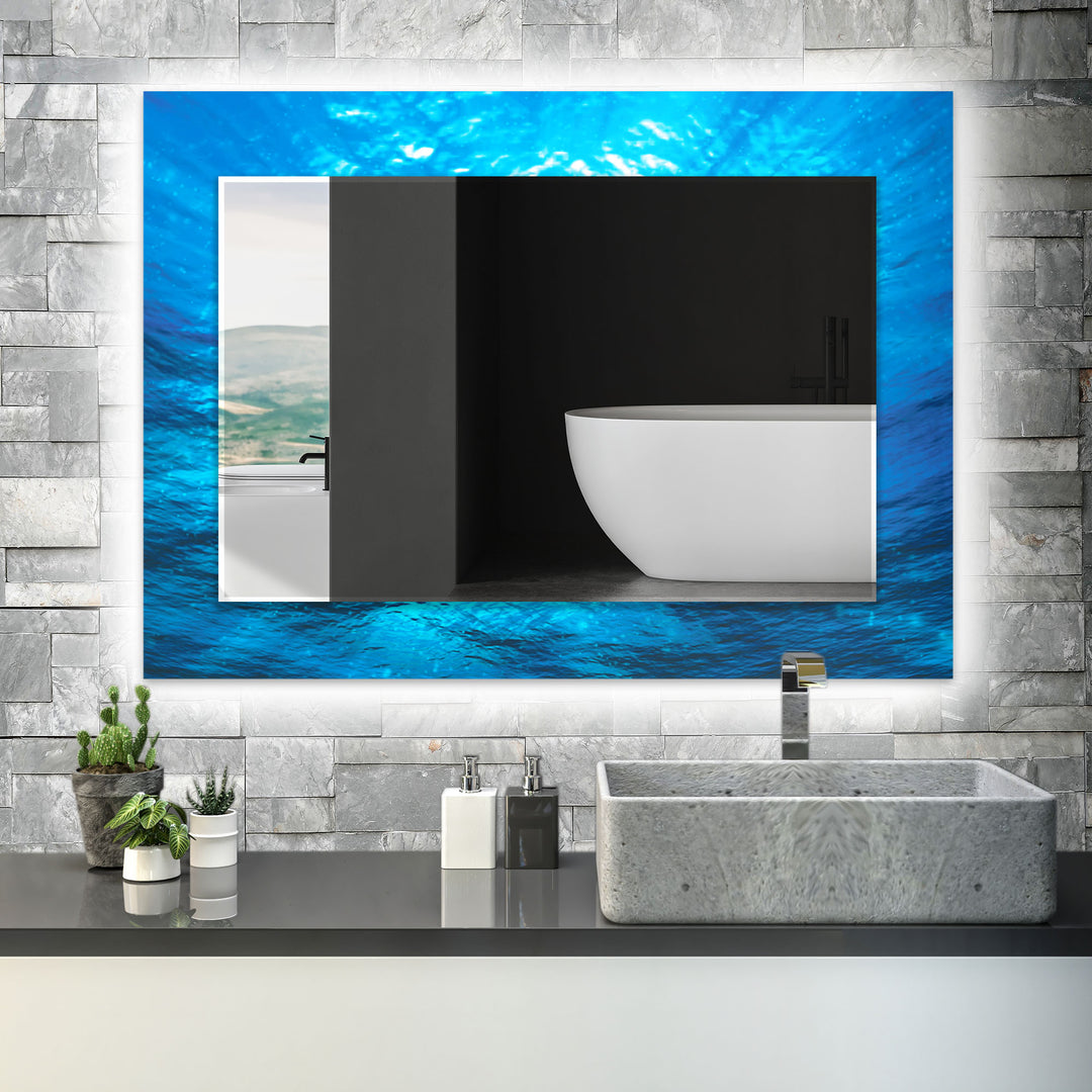 Deep Sea Appearance Wall Mirror Rectangle Wall Mirror
