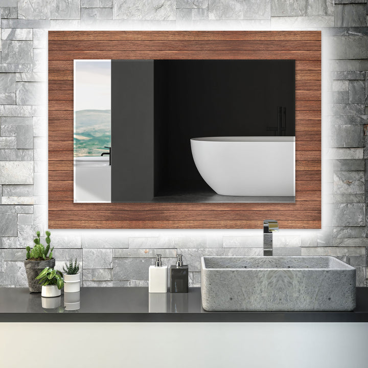 Dark Wooden Wall Mirror huge mirror
