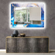 Marble Tempered Glass Wall Mirror