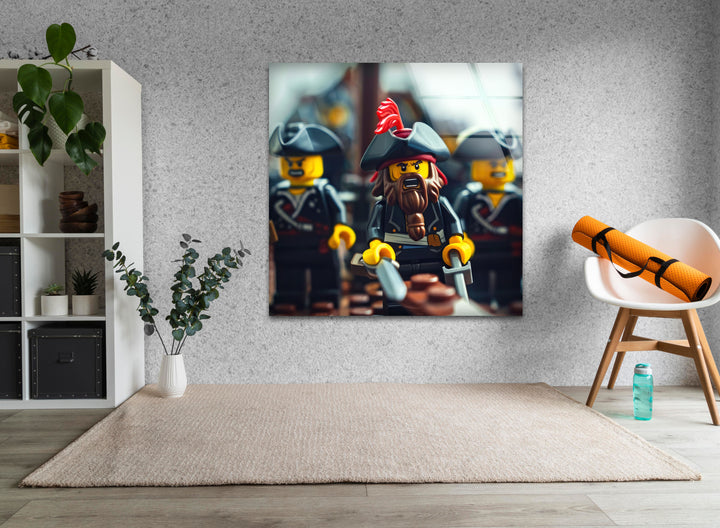 Lego Captain Jack Sparrow Tempered Glass Wall Art - MyPhotoStation