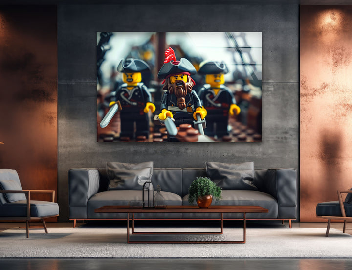 Lego Captain Jack Sparrow Tempered Glass Wall Art - MyPhotoStation