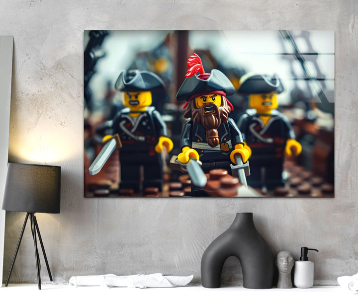 Lego Captain Jack Sparrow Tempered Glass Wall Art - MyPhotoStation