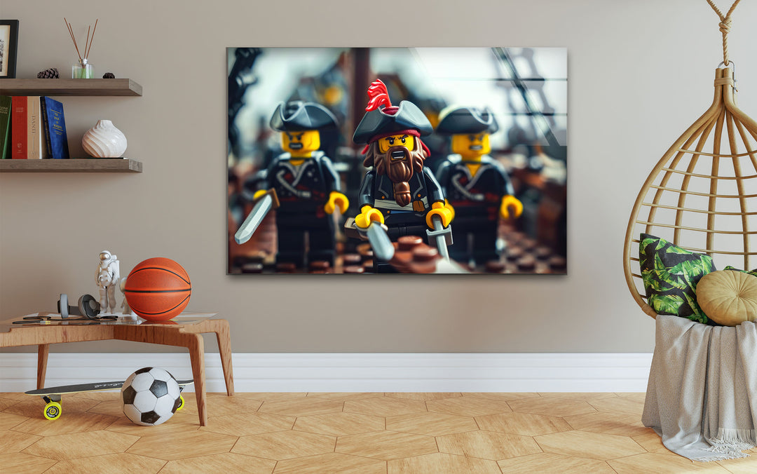 Lego Captain Jack Sparrow Tempered Glass Wall Art