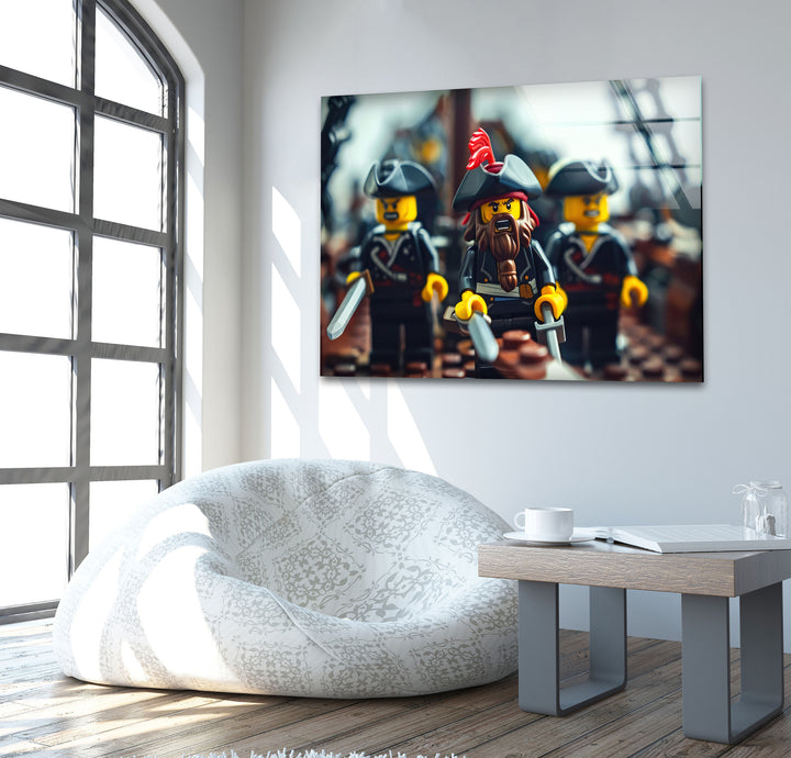 Lego Captain Jack Sparrow Tempered Glass Wall Art - MyPhotoStation