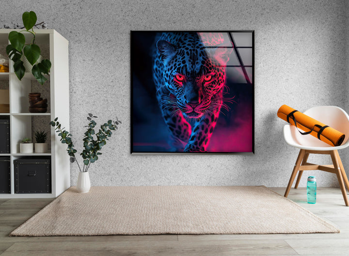 Leopard Pink & Black Glass Wall Art glass pictures for Wall, glass prints wall art
