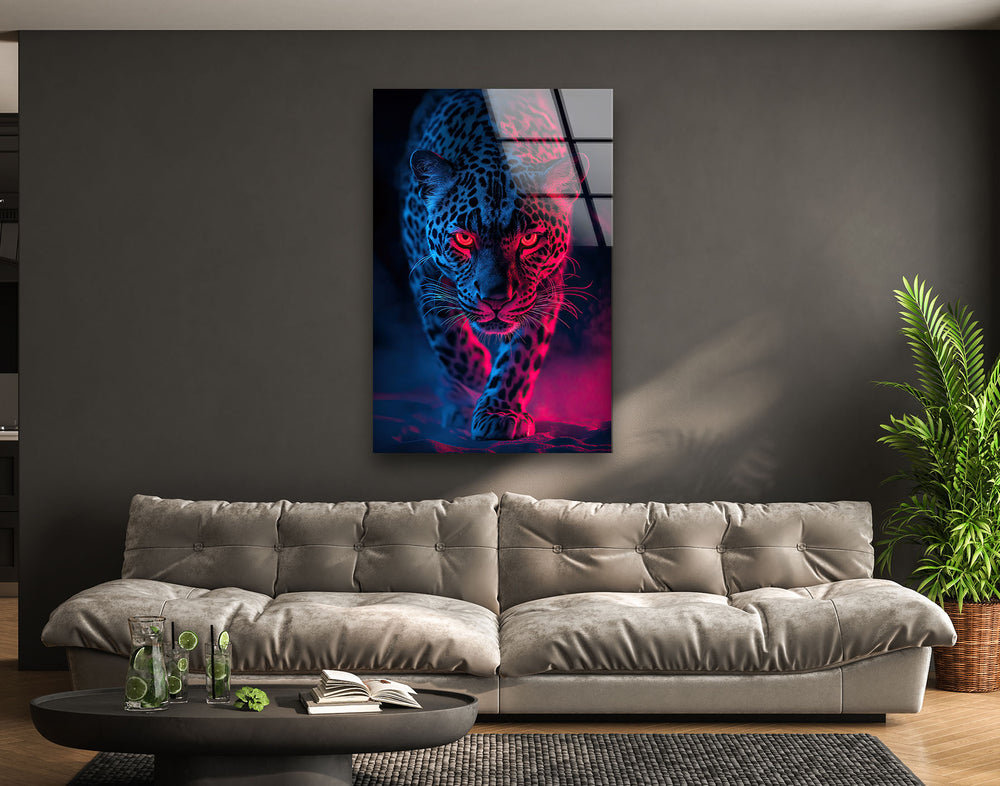 Leopard Pink & Black Glass Wall Art glass photo prints, glass picture prints
