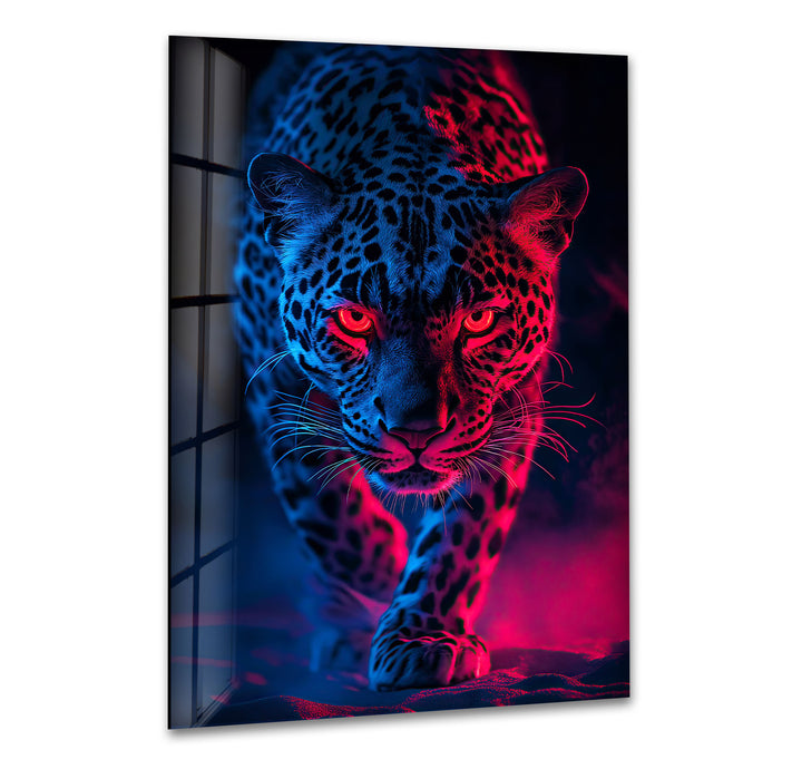 Leopard Pink & Black Glass Wall Art Glass Printing Wall Art, Print photos on glass
