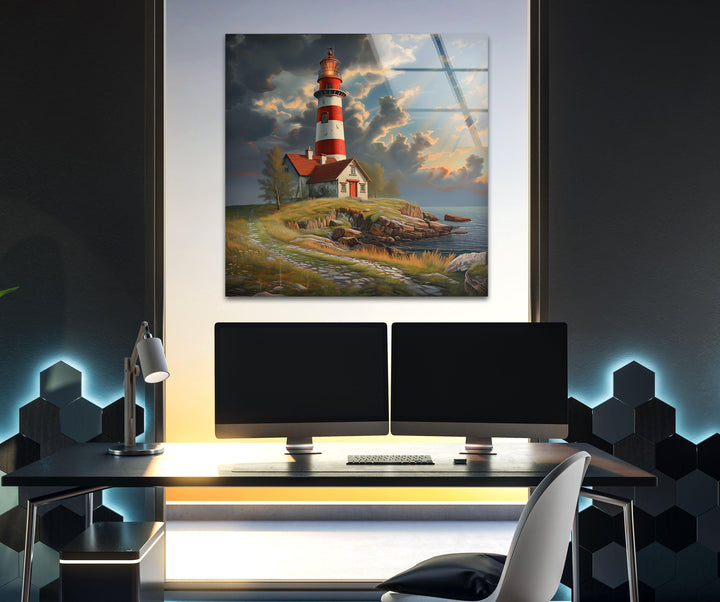 Lighthouse Glass Wall Art art glass wall art, glass wall art pictures
