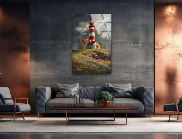 Lighthouse Glass Wall Artglass photo prints, glass picture prints
