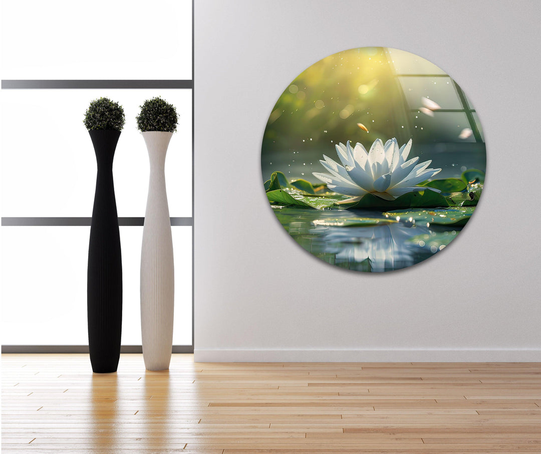 Lily Pad Glass Wall Art glass image printing, glass prints from photos
