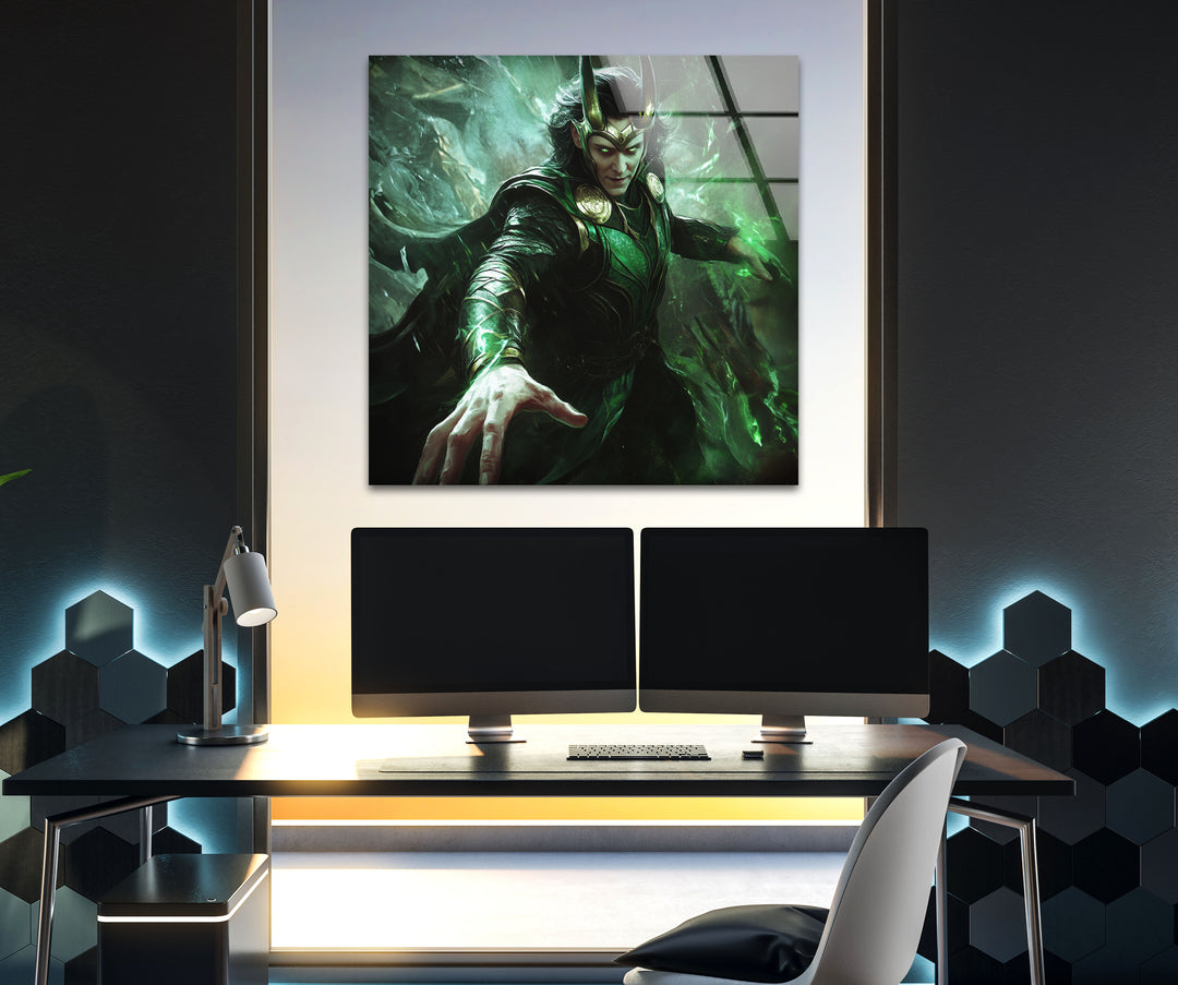 Loki Superhero Glass Wall Art art glass wall art, glass wall art pictures
