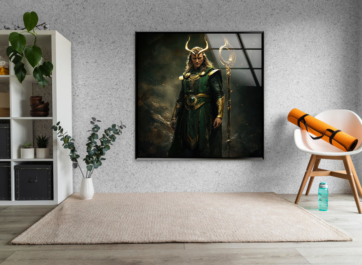 Gold Loki Glass Wall Art glass image printing, glass prints from photos
