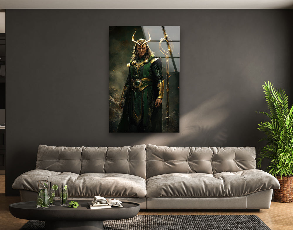 Gold Loki Glass Wall Art Glass Printing Wall Art, Print photos on glass
