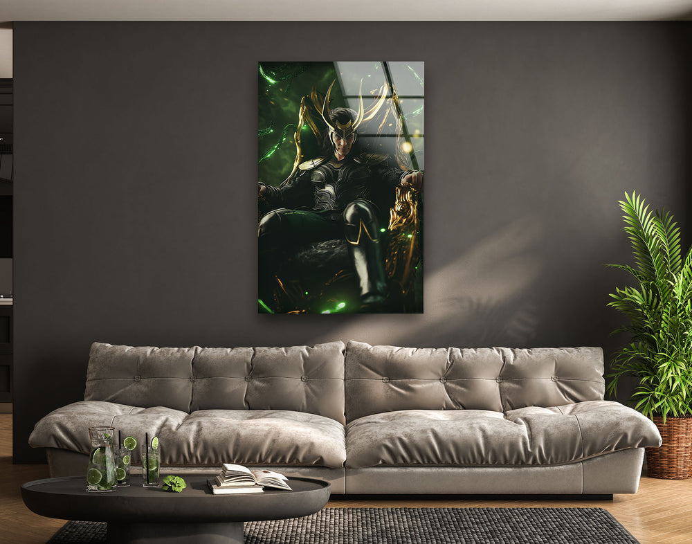 Gold Loki Art Glass Wall Art Glass Printing Wall Art, Print photos on glass
