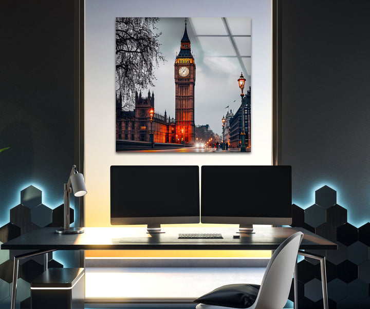 Big Ben London Landscape Glass Wall Art glass pictures for Wall, glass prints wall art
