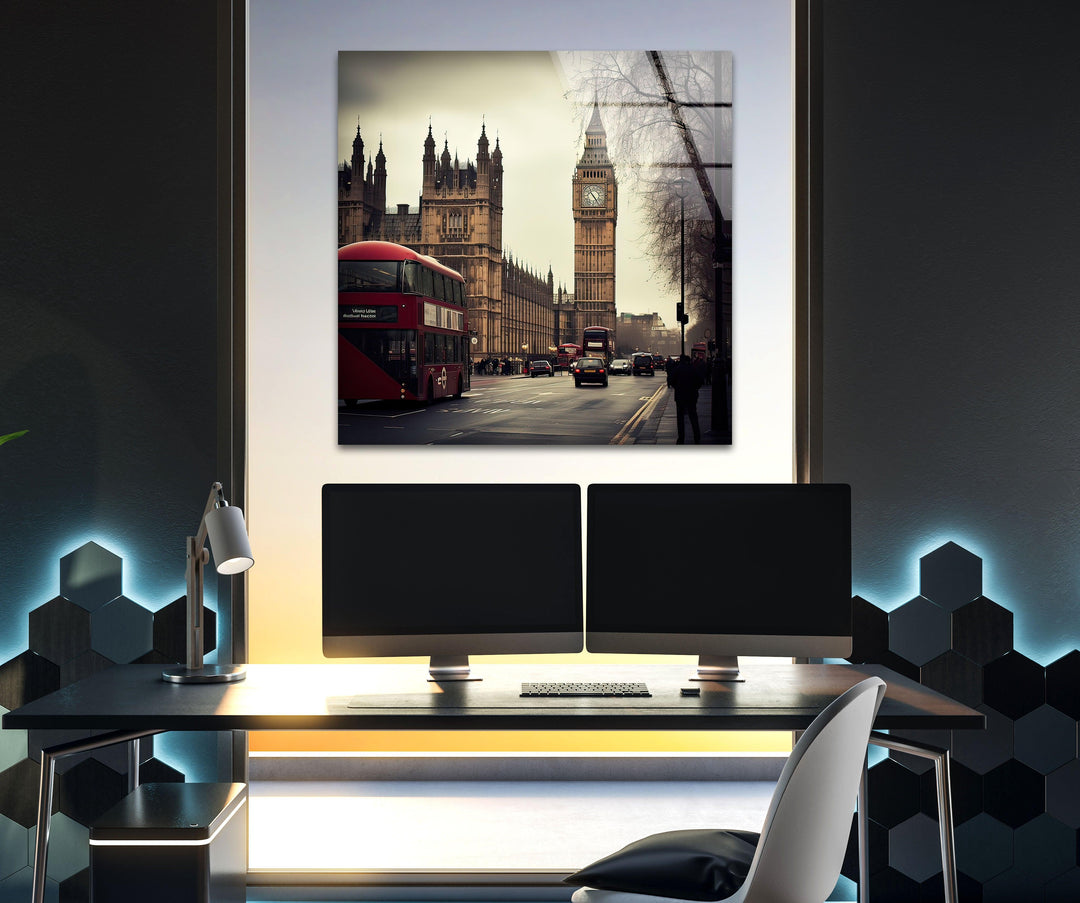 London Big Ben Landscape Glass Wall Art glass image printing, glass prints from photos
