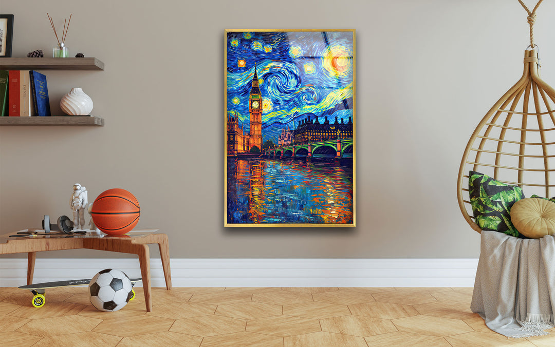 London Van Gogh Glass Wall Art stained glass wall art, stained glass wall decor
