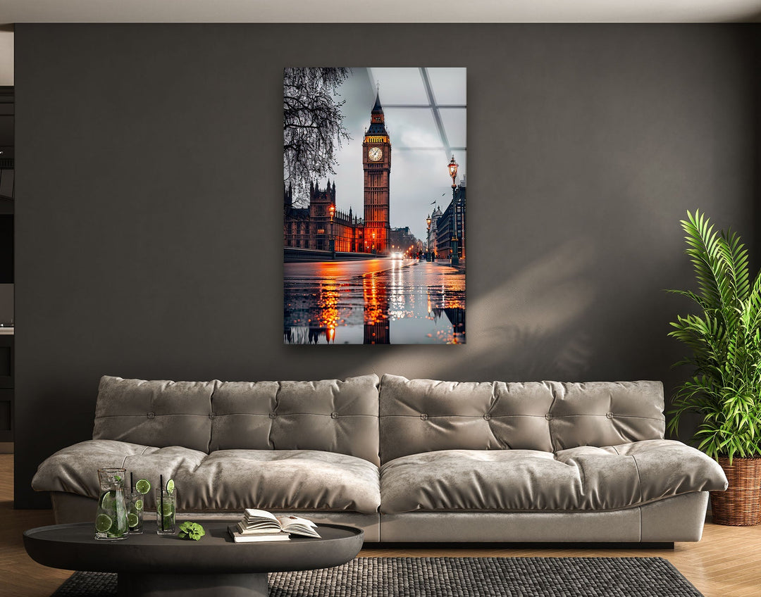 Big Ben London Landscape Glass Wall Art stained glass wall art, stained glass wall decor
