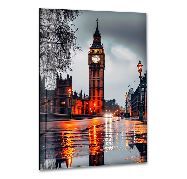 Big Ben London Landscape Glass Wall Art glass wall decor, glass wall art decor
