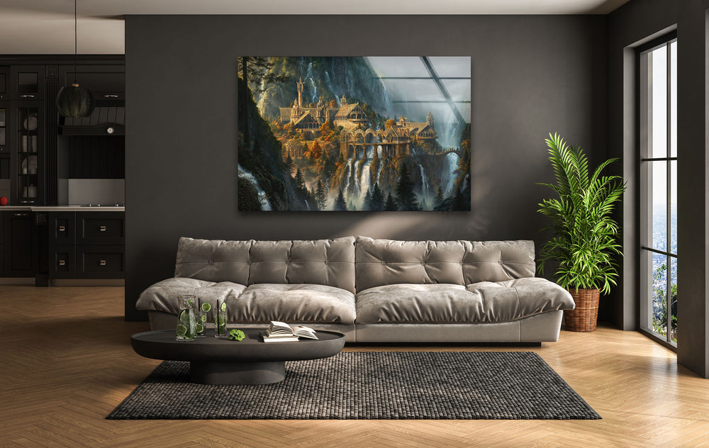 Lord Of The Rings Rivendell Tempered Glass Wall Art - MyPhotoStation