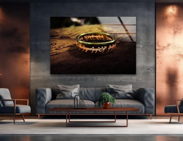 Lord of The Ring Glass Wall Art glass art painting, glass art for the Wall
