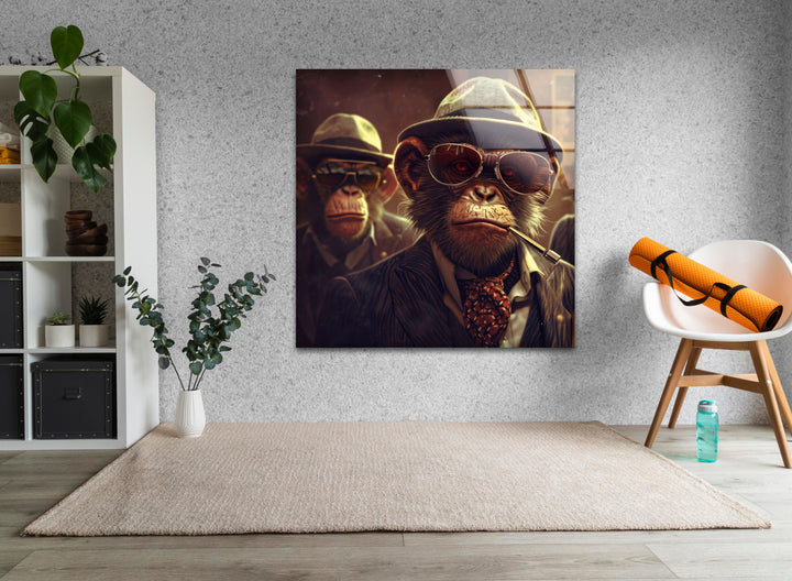 Mafia Monkeys Tempered Glass Wall Art - MyPhotoStation