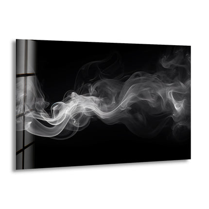 Black White Smoke Glass Wall Art