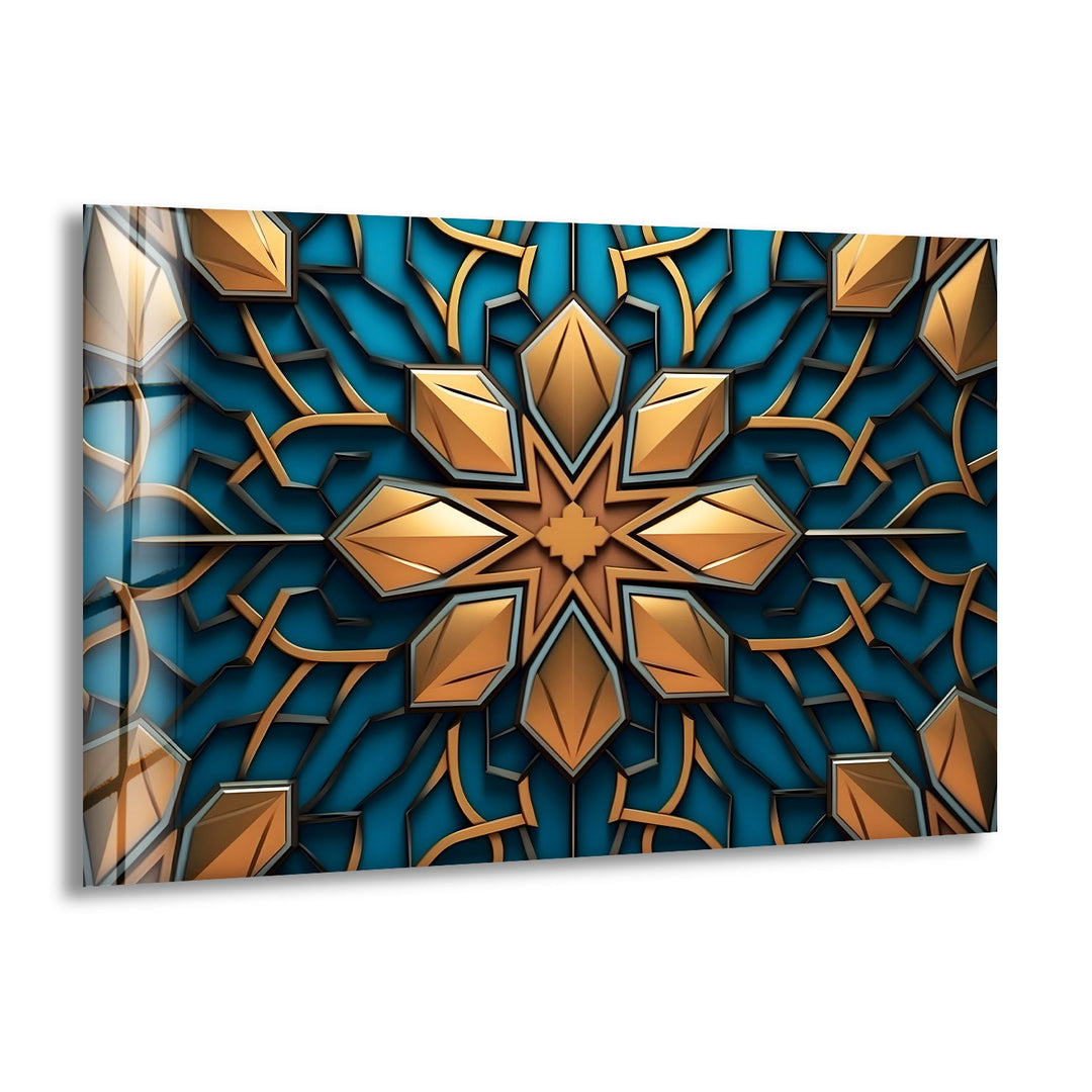 Mandala Design Glass Wall Art print picture on glass, Tempered Glass Wall Art