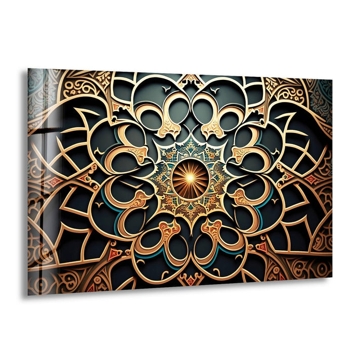 Islamic Mandala Glass Wall Art art glass wall art, glass wall art pictures