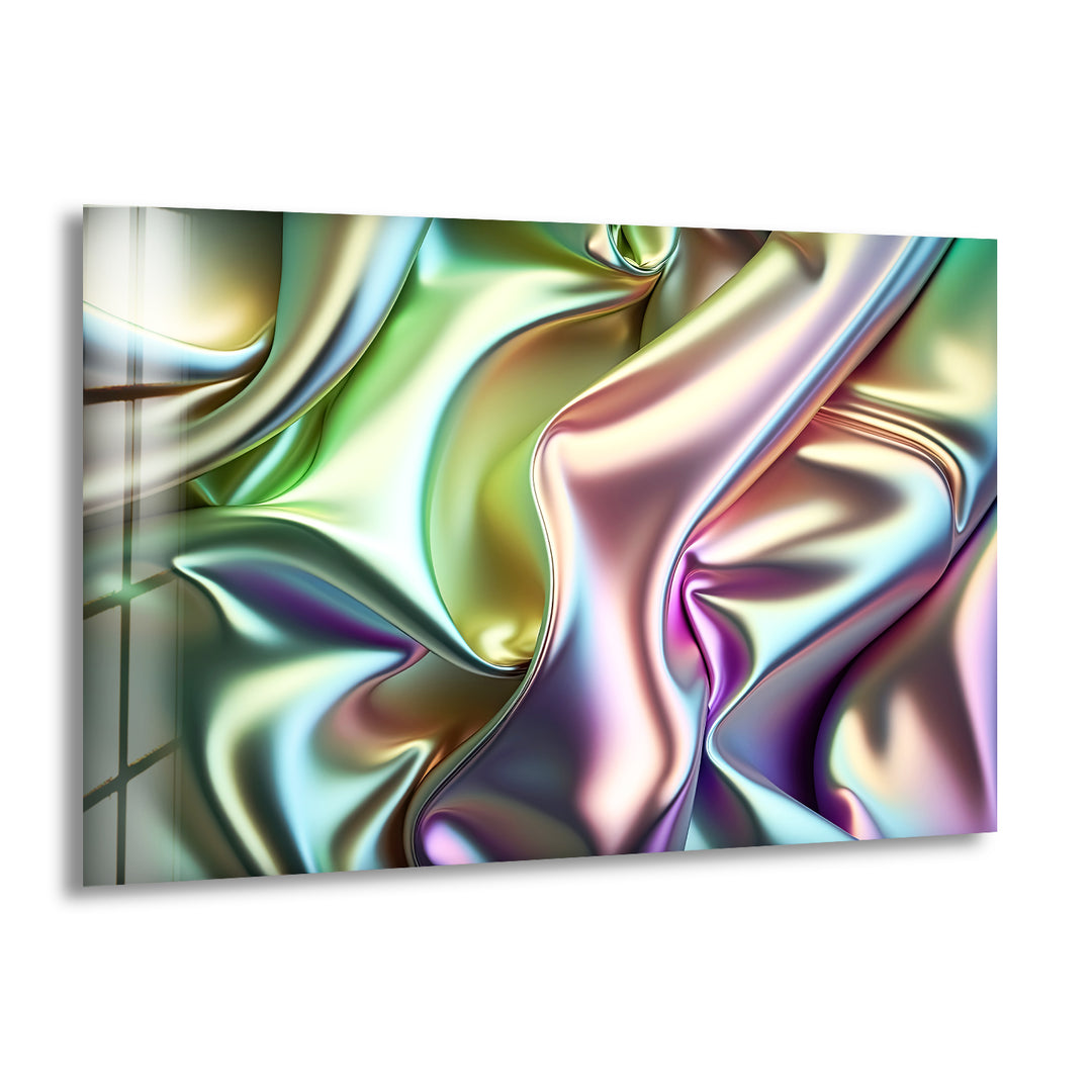 Abstract Iridescent Glass Wall Art photo print on glass, prints on glass wall art