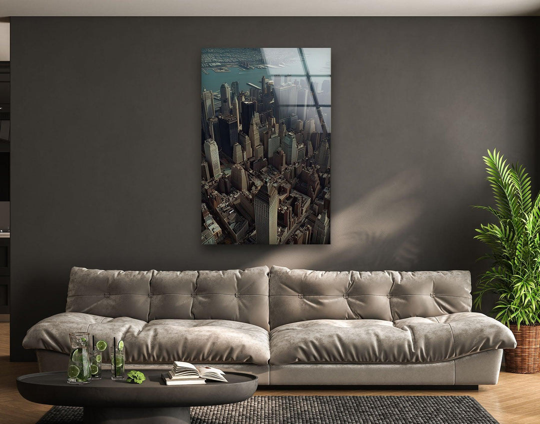 Manhattan City Landscape Glass Wall Art art glass wall art, glass wall art pictures
