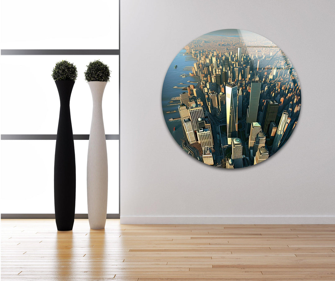 Manhattan City Glass Wall Art glass photo prints, glass picture prints
