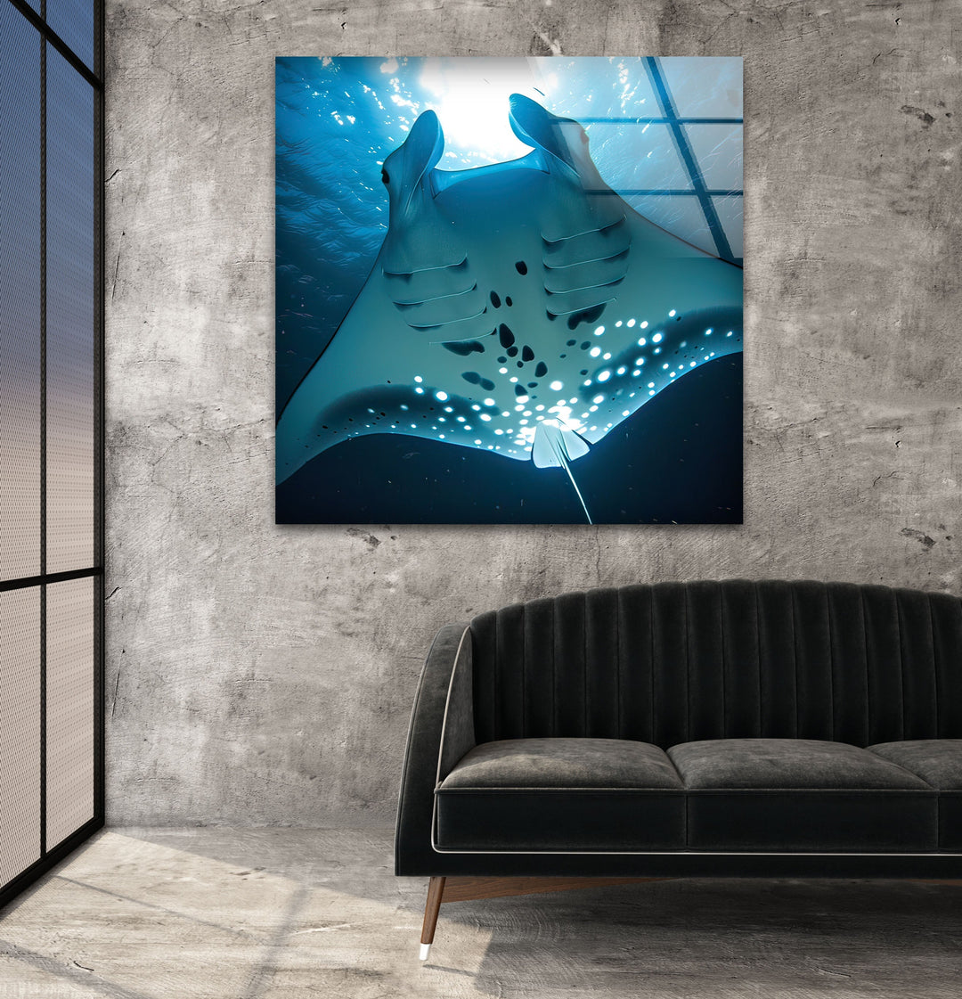 Manta Ray Glass Wall Art art glass wall art, glass wall art pictures
