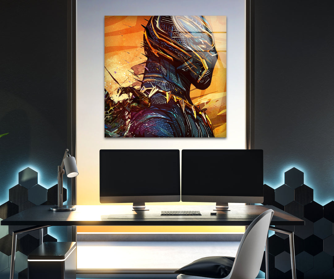 Marvel Black Panther Tempered Glass Wall Art - MyPhotoStation