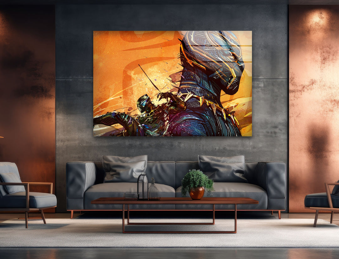 Marvel Black Panther Tempered Glass Wall Art - MyPhotoStation