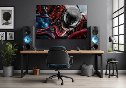 Marvel Venom  Let there be Carnage Glass Wall Art