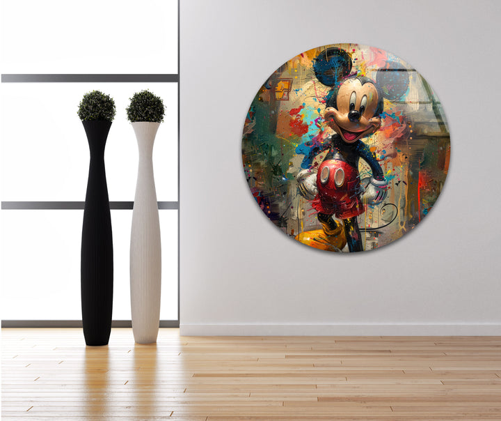 Mickey Mouse Glass Print Wall Art Pieces