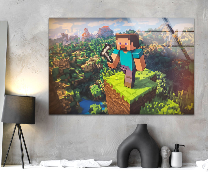 Eye-catching gamer wall decor showcasing intricate gaming art and stunning video game landscapes

