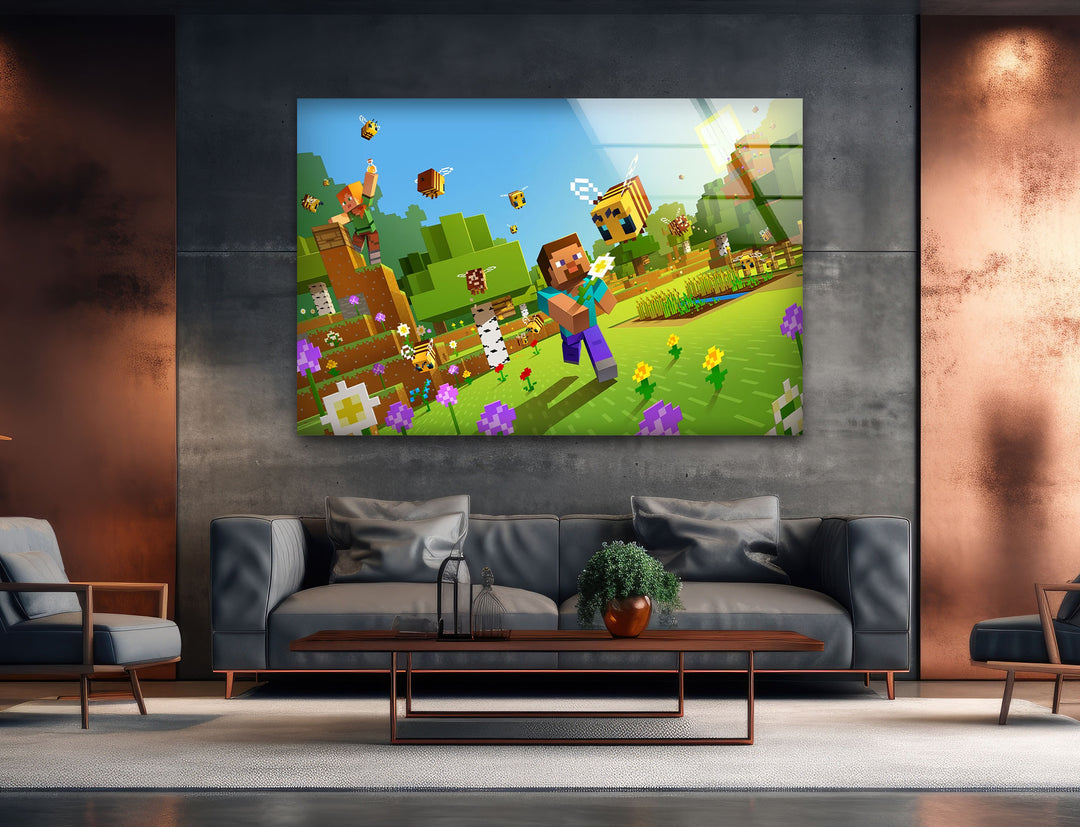 Bold and imaginative video game art perfect for creating a personalized and exciting gaming decor theme






