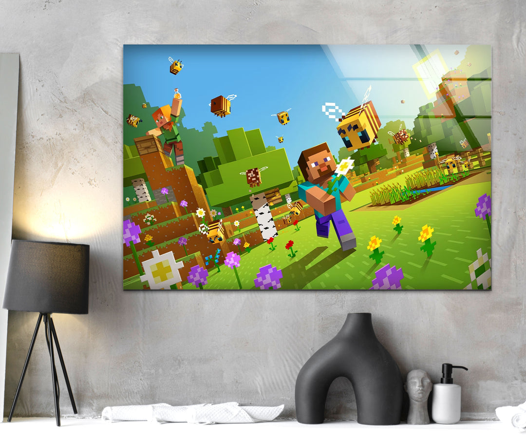 Gaming art inspired by legendary video games, perfect for creating a bold gamer wall decor

