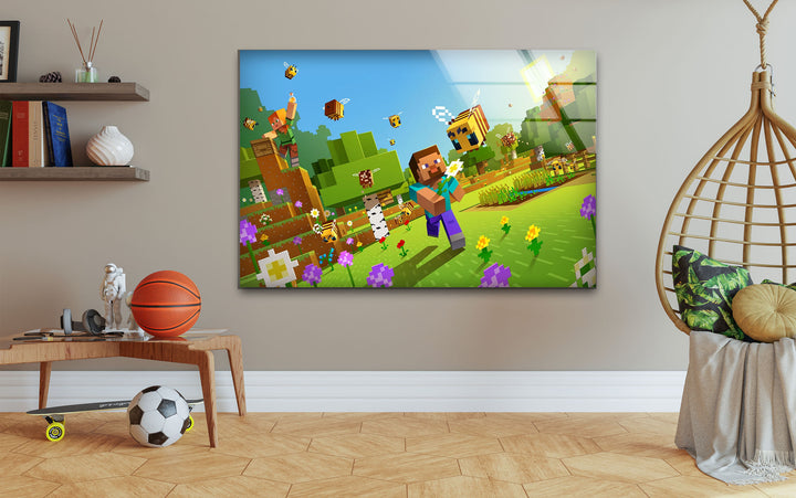 Gaming decor that brings the excitement of video games to life with bold and colorful prints

