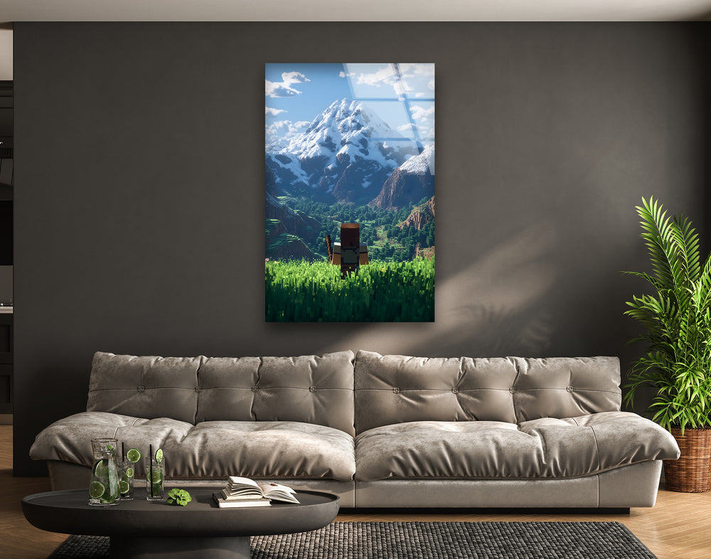 Eye-catching gamer wall decor showcasing intricate gaming art and stunning video game landscapes
