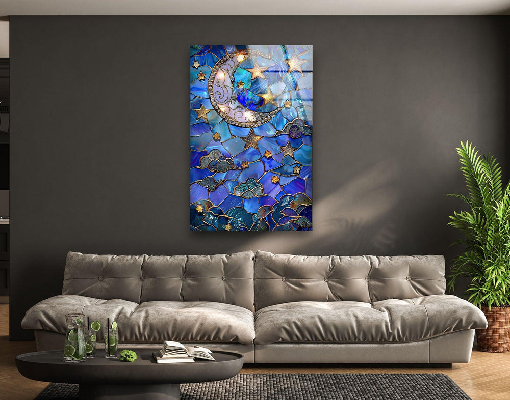 Minimalistic Flat Stained Glass Wall Art Glass Printing Wall Art, Print photos on glass
