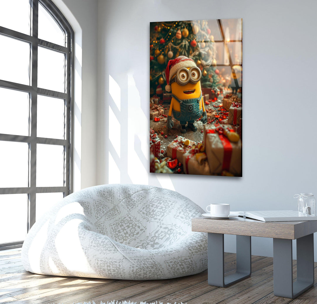 Minion Christmas Glass Wall Art art glass wall art, glass wall art pictures
