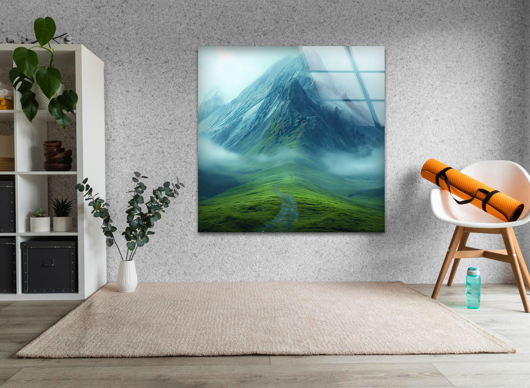 Misty Mountain Glass Wall Art glass pictures for Wall, glass prints wall art
