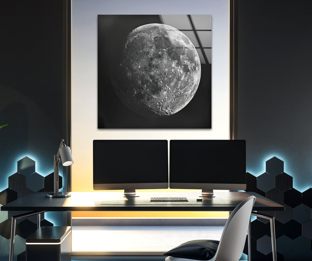 Full Moon View Glass Wall Art glass image printing, glass prints from photos
