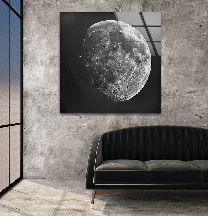 Full Moon View Glass Wall Art Glass Printing Wall Art, Print photos on glass
